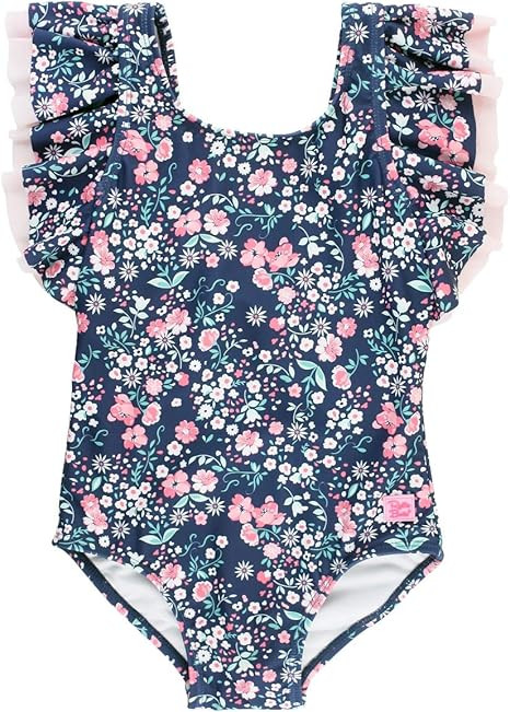 RuffleButts® Baby/Toddler Girls Ruffle Strap One Piece Swimsuit w/UPF 50+ Sun Protection | Amazon (US)