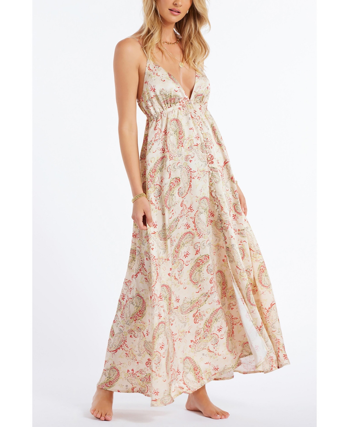 Bishop + Young Women's Bishop + Young Sabrina Maxi Dress - Open beige | Macy's