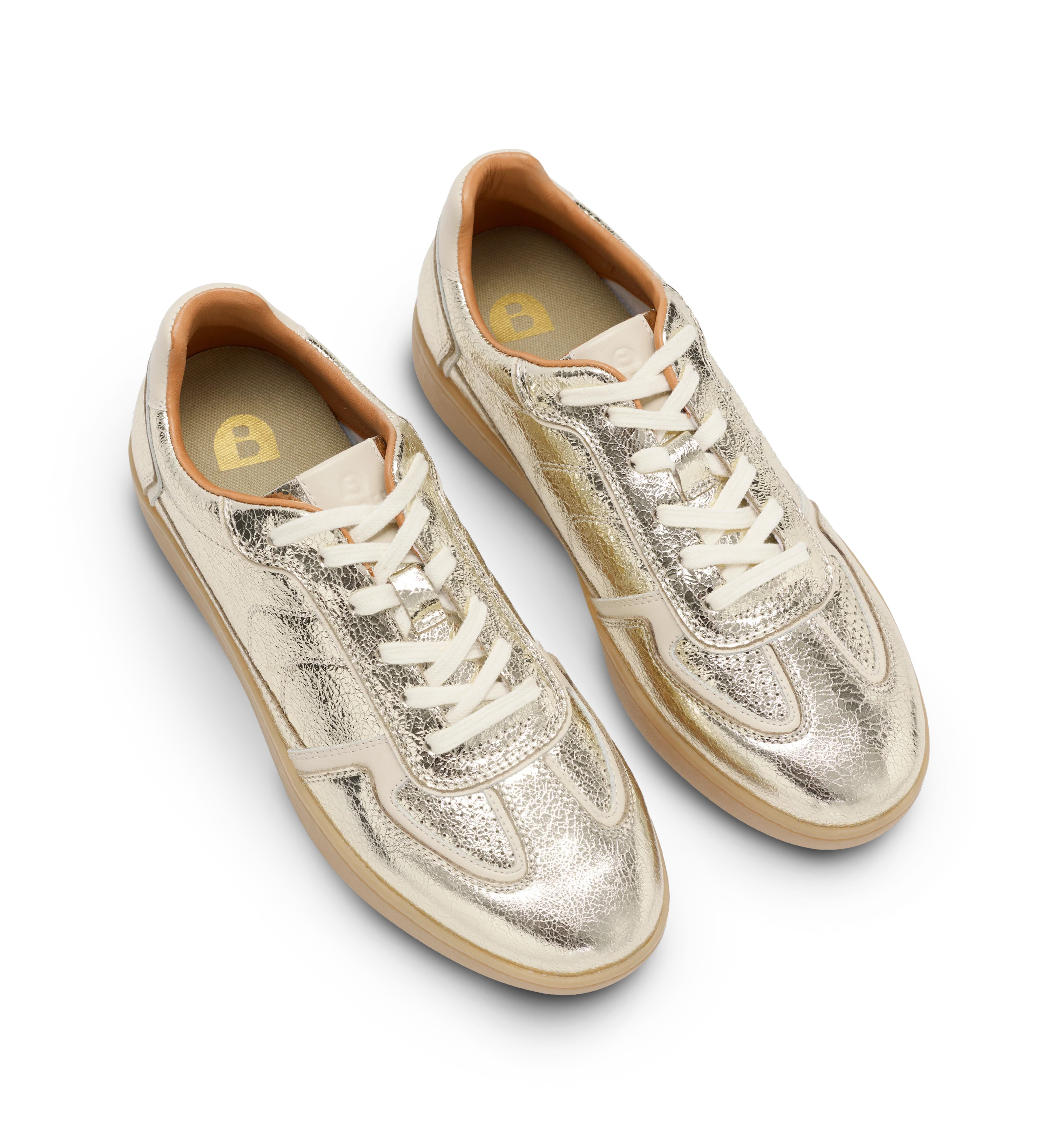 Arremon Gold Leather Sneakers | Bared Footwear | Bared Footwear