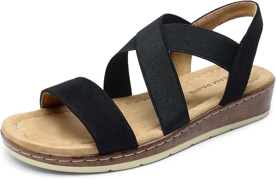 DREAM PAIRS Women's Ankle Strap Low Wedge Sandals | Amazon (US)