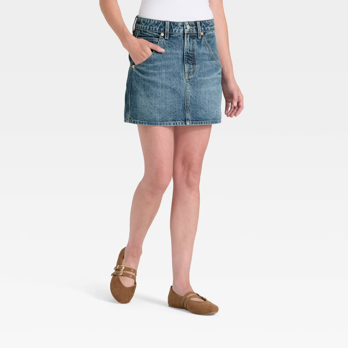 Women's Western Denim Mini Skirt - Universal Thread™ Medium Wash | Target