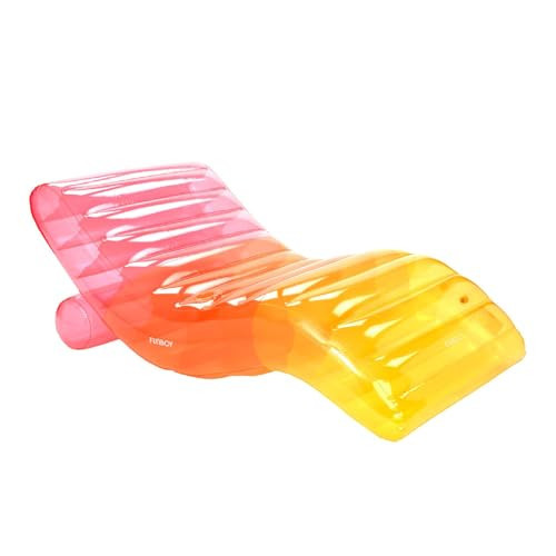 FUNBOY Giant Inflatable Luxury Clear Rainbow Chaise Lounger, Chair Pool Float for Adults, Perfect for a Summer Pool Party | Amazon (US)