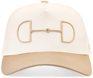 Vintage Canvas Snapback Hat – Women's Adjustable 2 Tone Cap with 3D Embroidery- Snaffle Bit - E... | Amazon (US)