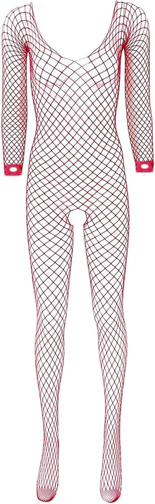 KKmeter Women Ladies's Stockings Fishnet Lingerie See Through Full Body Babydoll Bodysuit Teddy U... | Amazon (US)