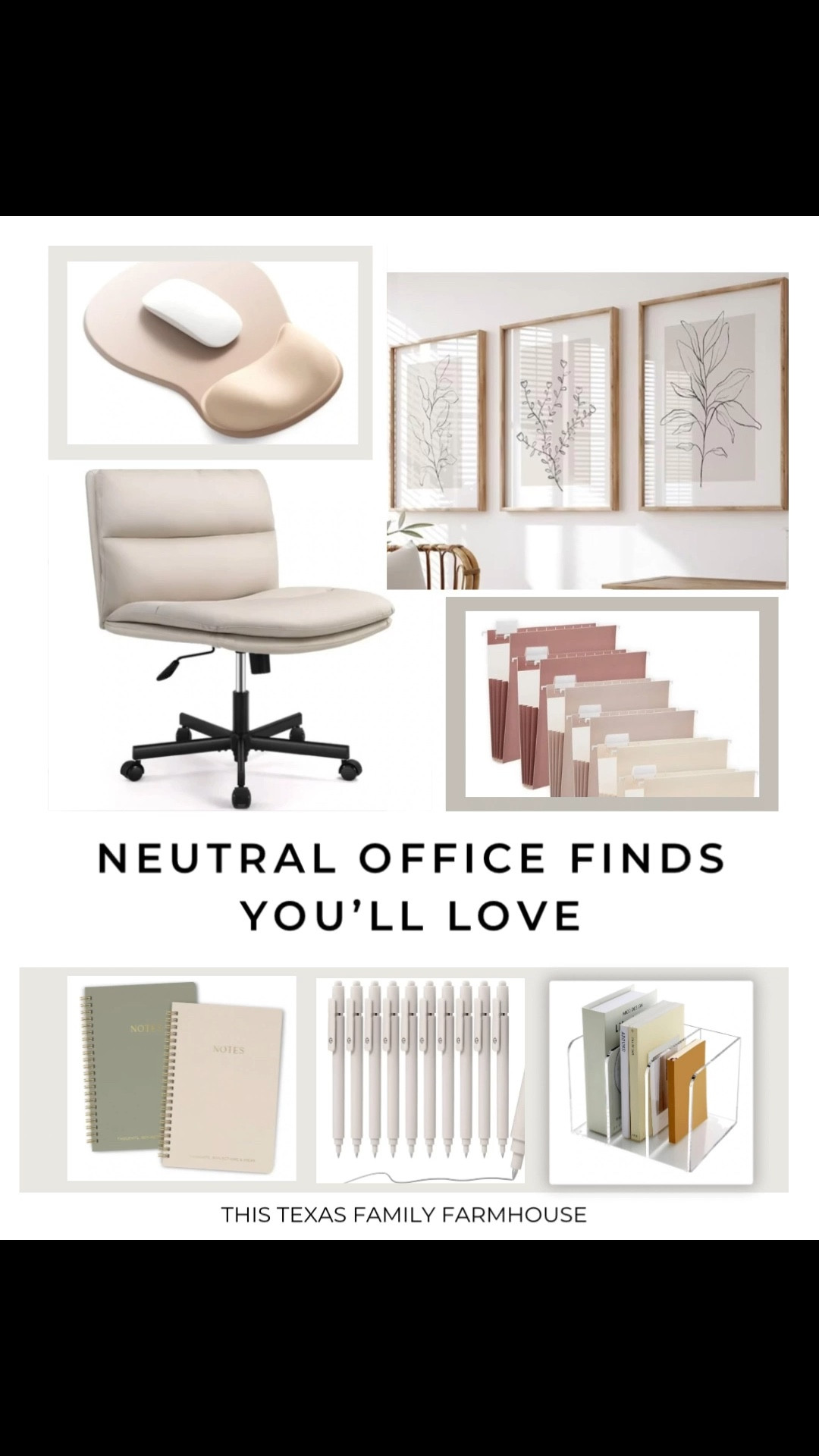 Neutral office vibes I’m currently loving! 🤎

Office decor | neutral home | farmhouse style | office | school supplies | desk supplies | neutral wall art | home finds | amazon home

#LTKHome #LTKStyleTip #LTKFindsUnder100