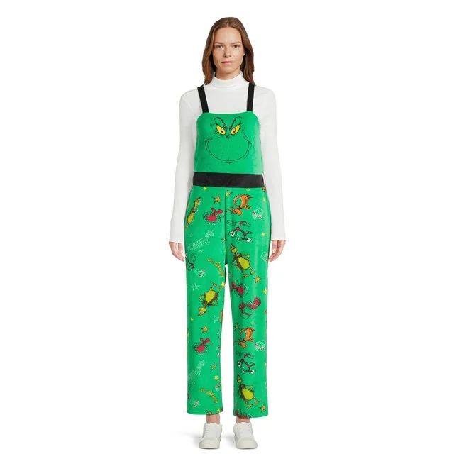 Dr. Seuss The Grinch Juniors Velour Jumpsuit, Sizes XS-XXXL | Walmart (US)