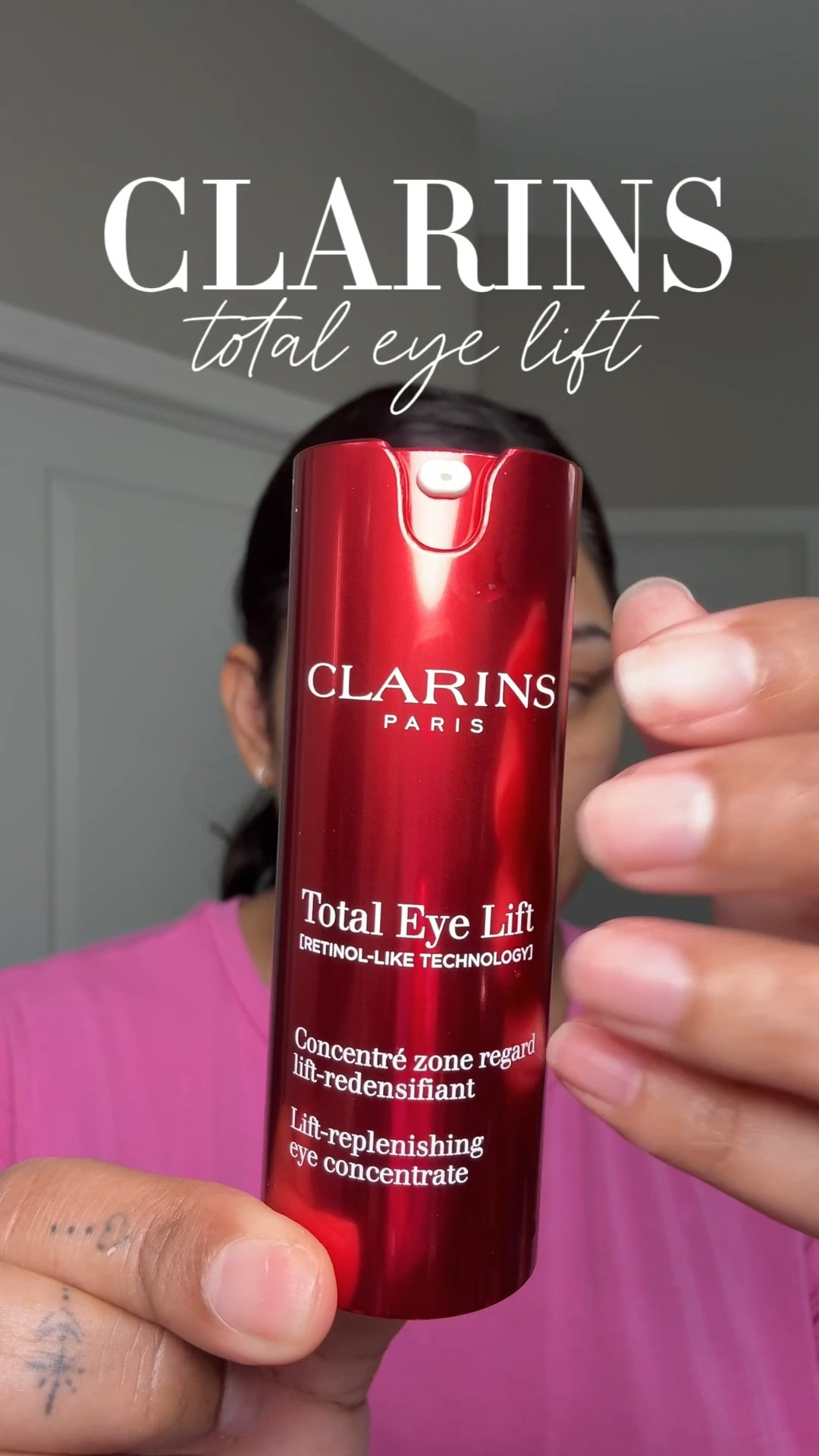 CLARINS Total Eye Lift. Plant based. Irritation free. Serum/cream texture that glides on and lifts.

#LTKOver40 #LTKGiftGuide #LTKBeauty