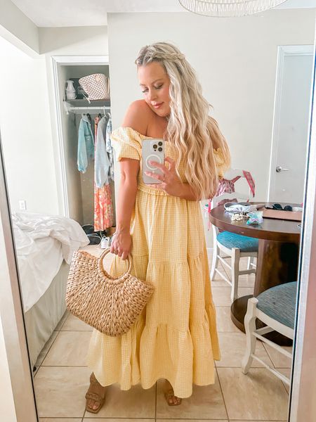 Yellow gingham dress size small and runs true to size. Spring dress. Yellow dress. 

#LTKtravel