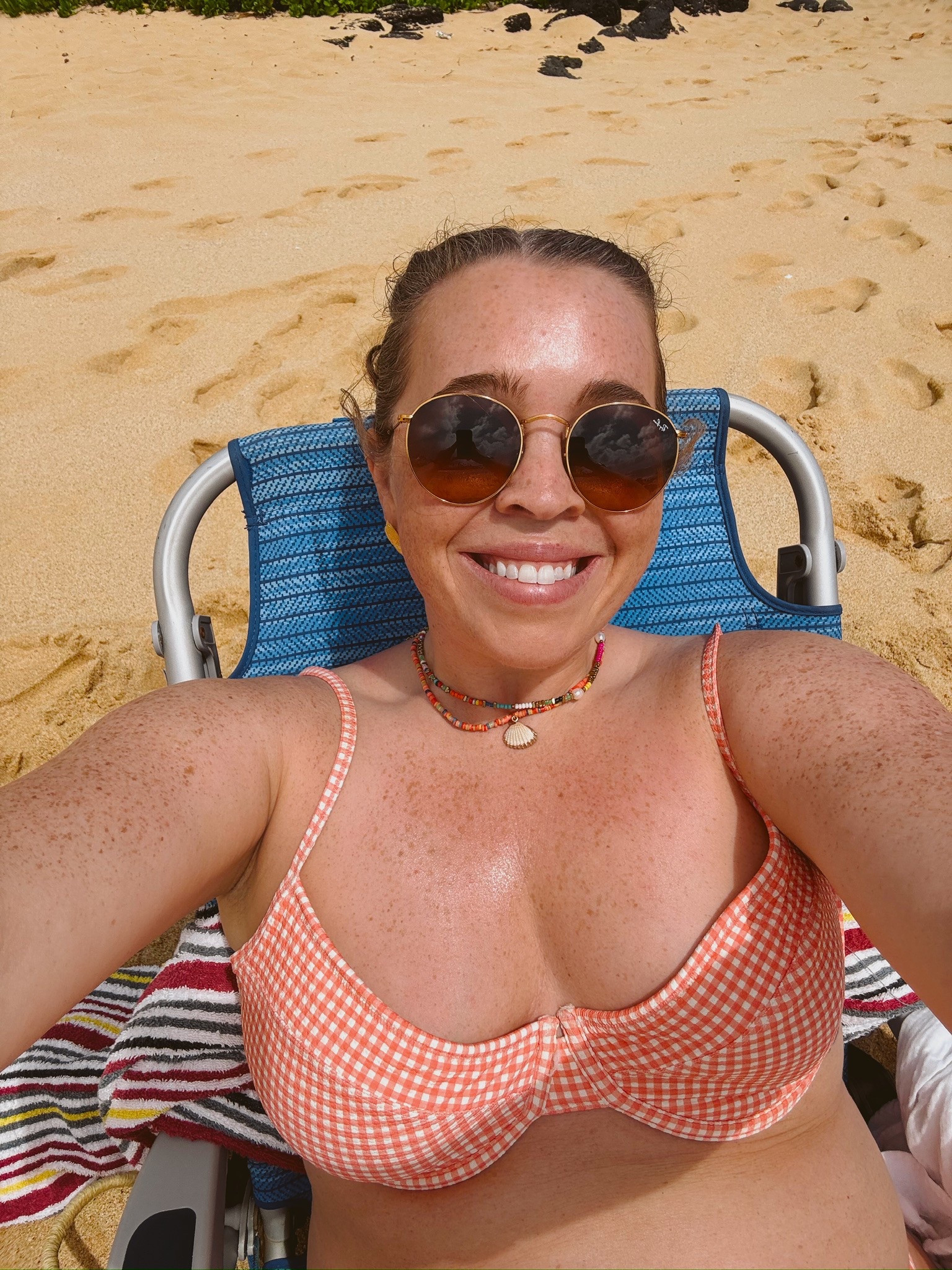 Love this gingham print swimsuit! It’s perfect for vacation 🌺🧡 it’s also currently on sale! 40% off! 👏🏻 I linked another style as well, in case you prefer that. 

Wearing a size Large! 

#LTKSaleAlert #LTKSwim #LTKFindsUnder50