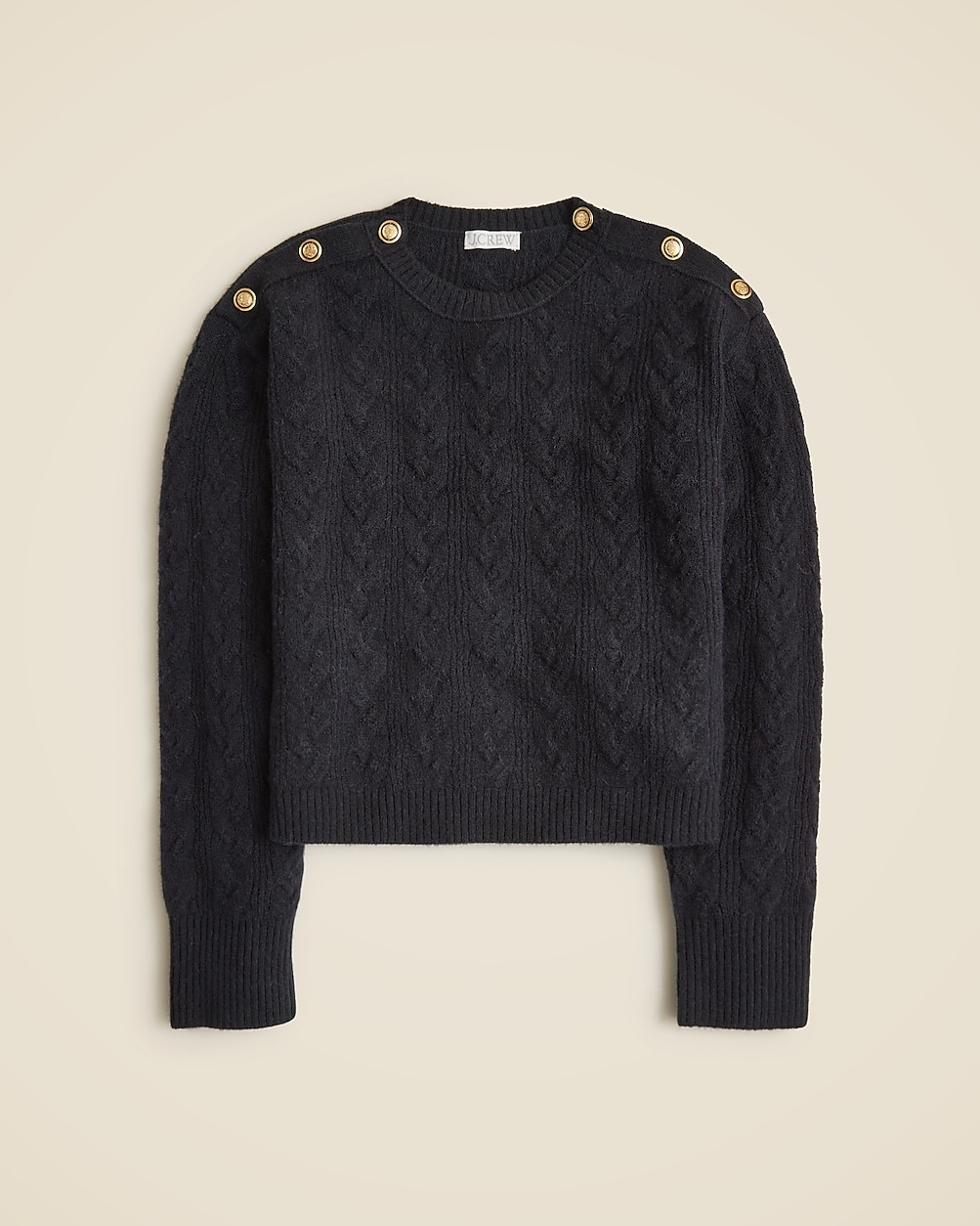 Cable-knit sweater with buttons in Supersoft yarn | J. Crew US
