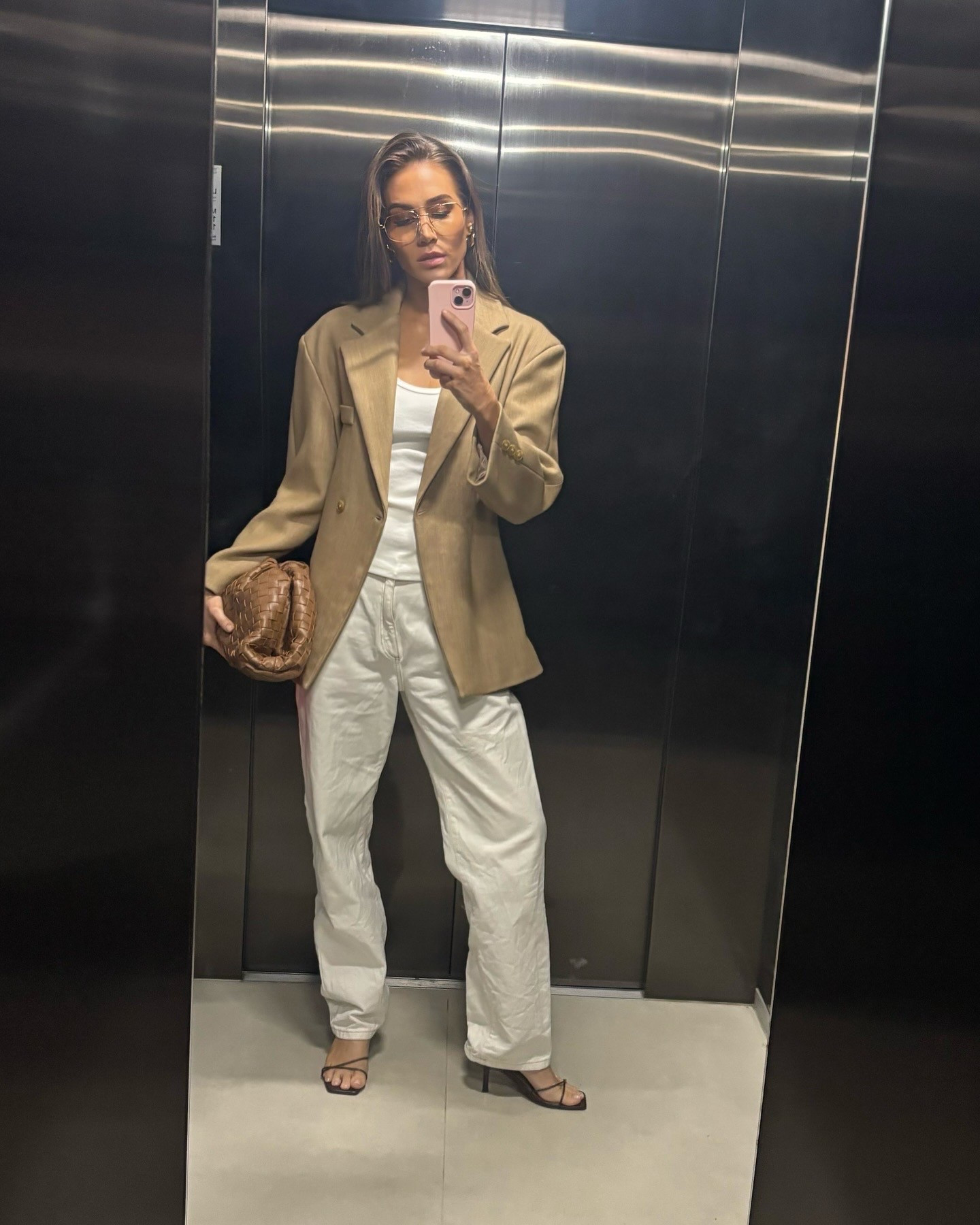 Work / Lunch look 
Blazer: Source Unknown 
Top: witchery 
Jeans : cotton on 
Bag: Bottega 
Heels: nakedvice 
Glasses: Amazon 

#LTKAroundTheWorld #LTKaustralia #LTKnewzealand