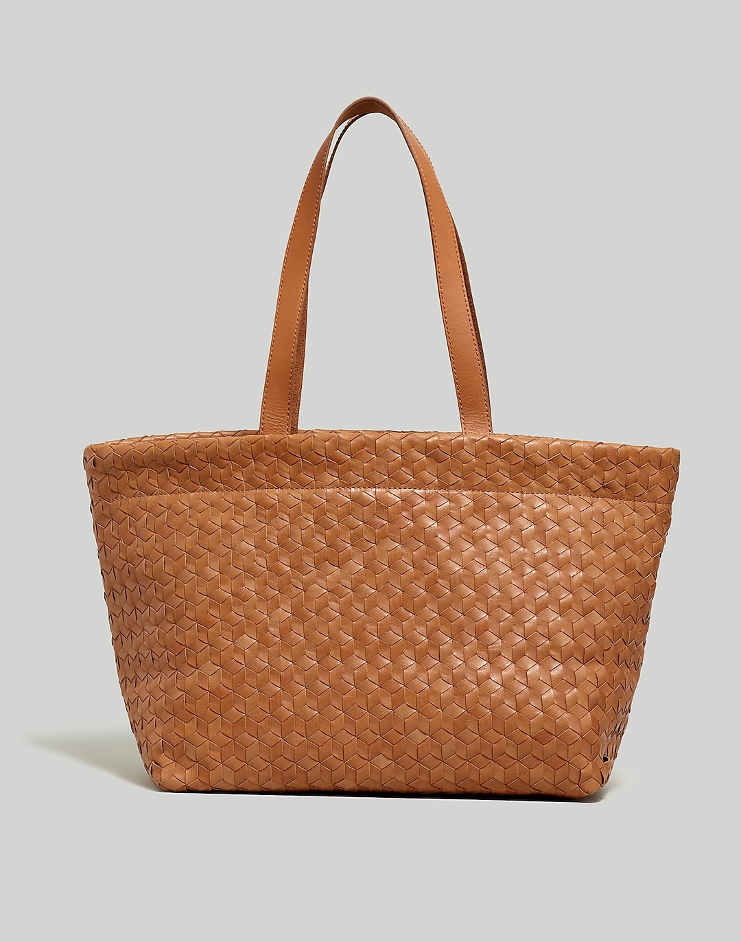 Large Woven Leather Tote | Madewell