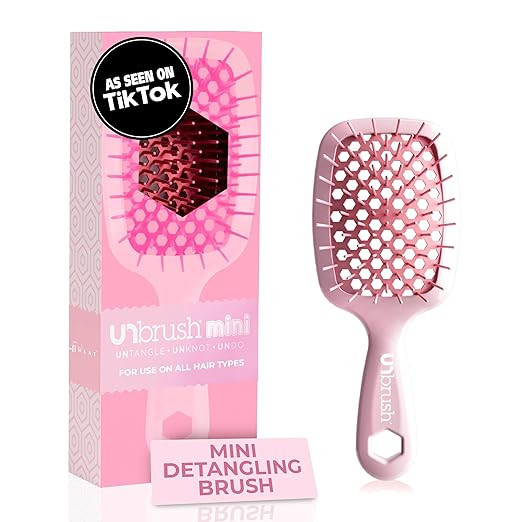 FHI Heat UNbrush Mini Detangler Brush for Pain-Free Brushing on All Wet or Dry Hair Types — Dur... | Amazon (US)