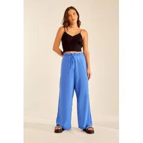 Calça Tecido Pantalona - Azul Star AZUL STAR | OffPremium (BR)