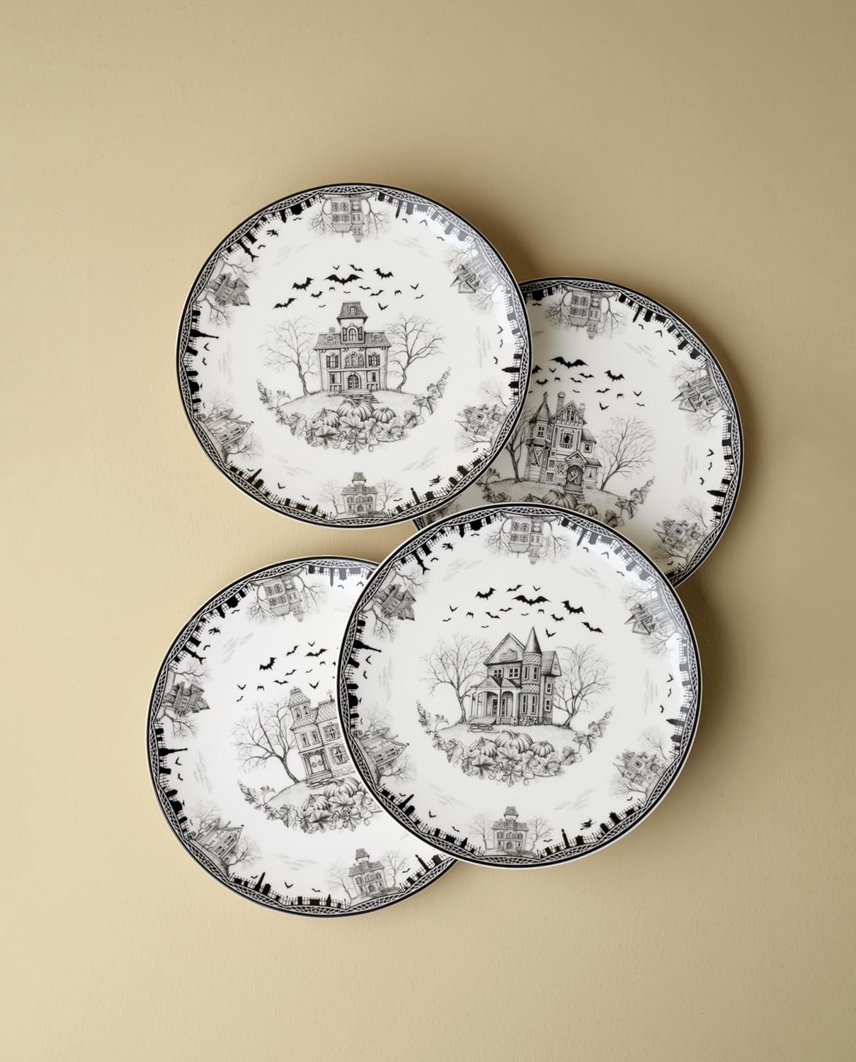 Lenox Haunted Village Accent Plates, Set Of 4, Assorted, Service For 4 | Amazon (US)