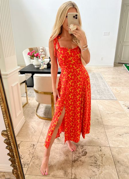 Macy15 for 15% off! Summer dress. Sundress. Avara. Orange dress 