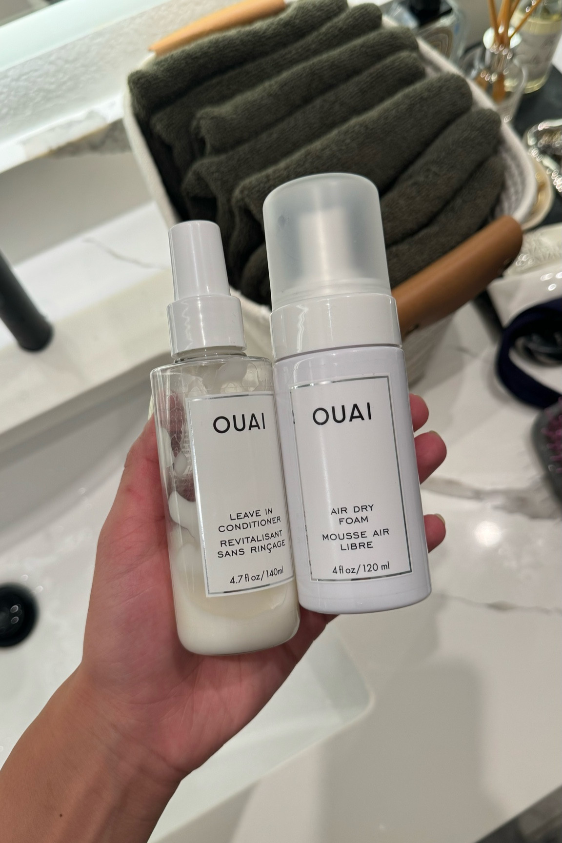 Post shower hair routine 