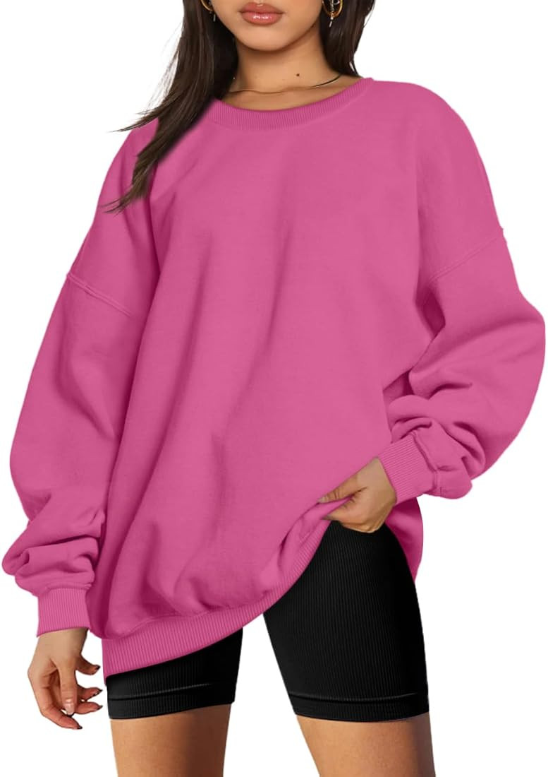 EFAN Womens Oversized Sweatshirts Hoodies Fleece Crew Neck Pullover Sweaters Casual Comfy Fall Fa... | Amazon (US)