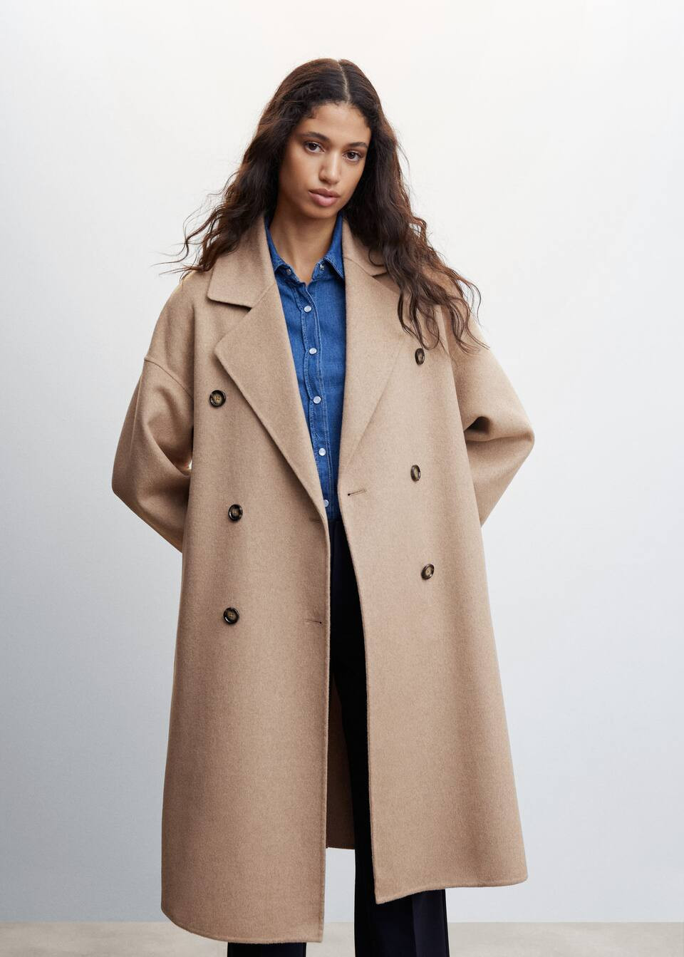 Handmade oversized wool coat | MANGO (UK)