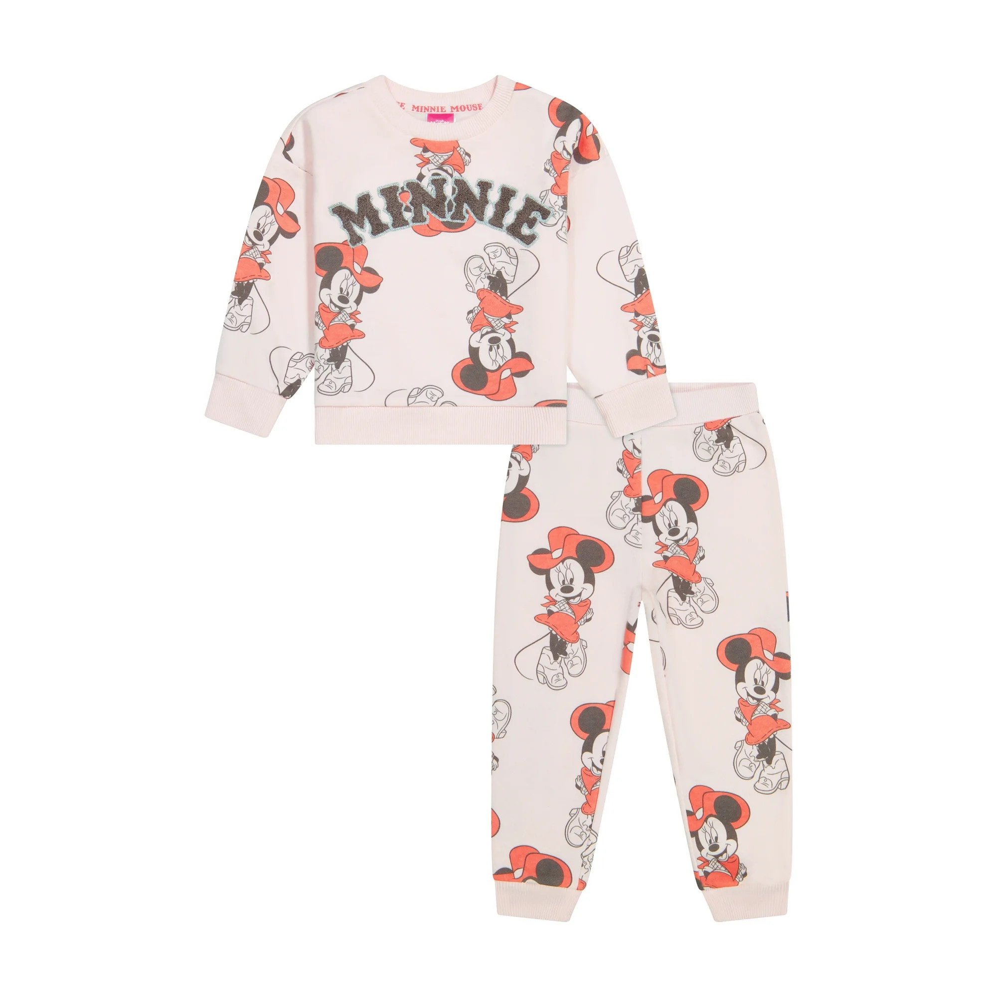 Minnie Mouse Toddler Girls Printed Fleece Jogger Set , Sizes 12 Months - 5T - Walmart.com | Walmart (US)