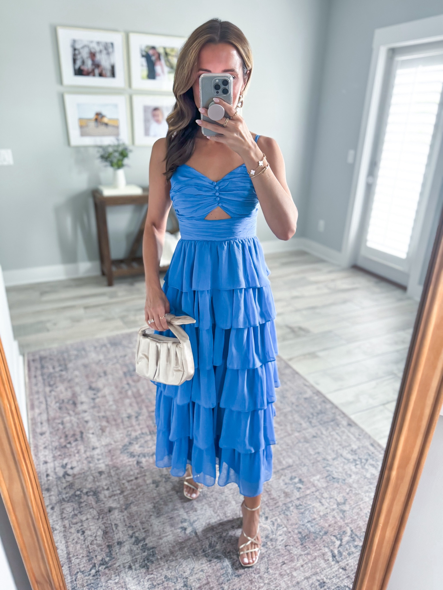 Spring wedding guest in XS. Summer wedding guest. Party dress. Garden wedding. Cocktail dress. Tiered dress. Baby shower dress. Wedding shower dress. Heels are TTS. 

*Adjustable straps. 

#LTKWedding #LTKTravel #LTKParties