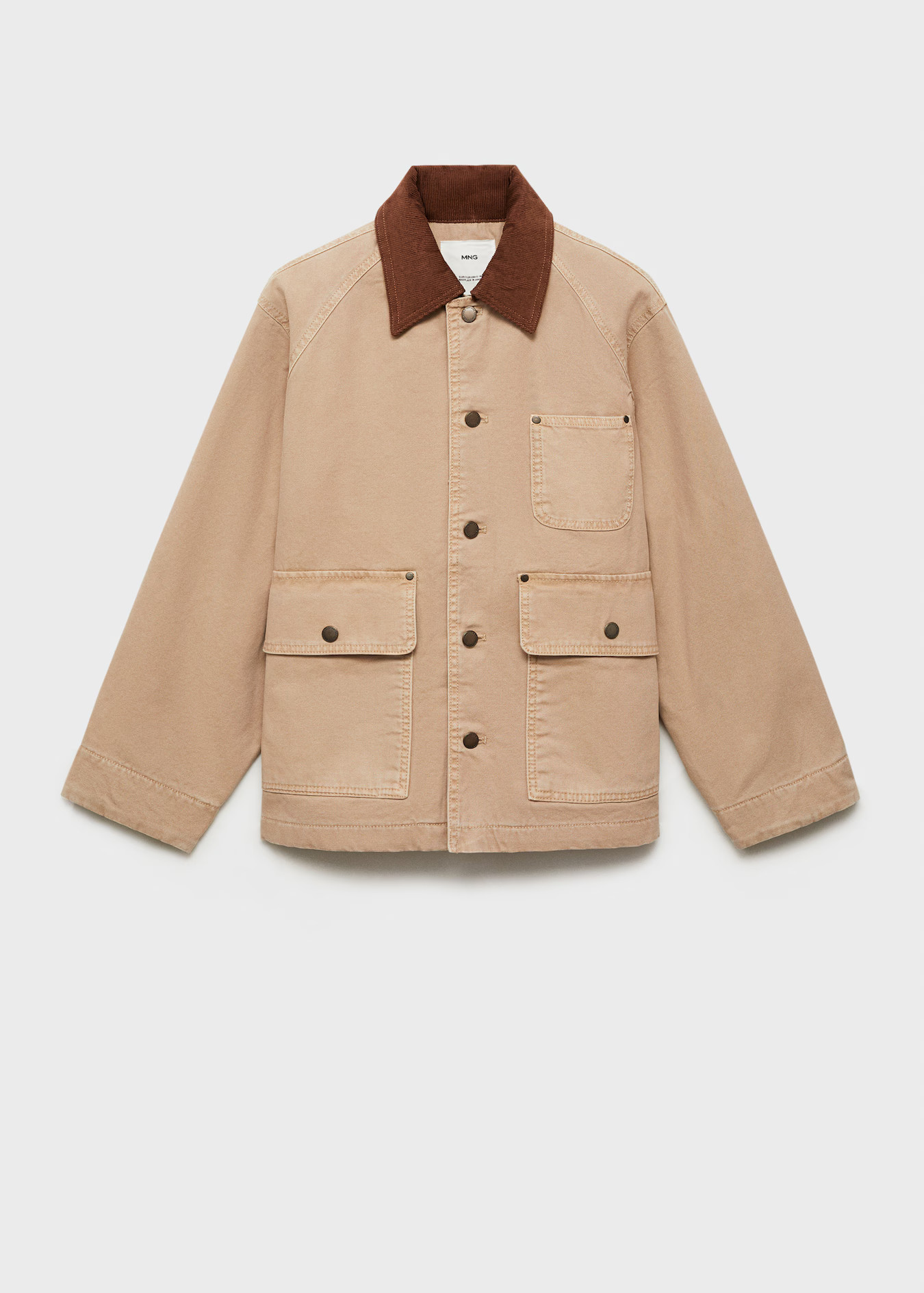 Denim parka with contrasting collar - Women | MANGO USA | Mango (US/MX/AU)