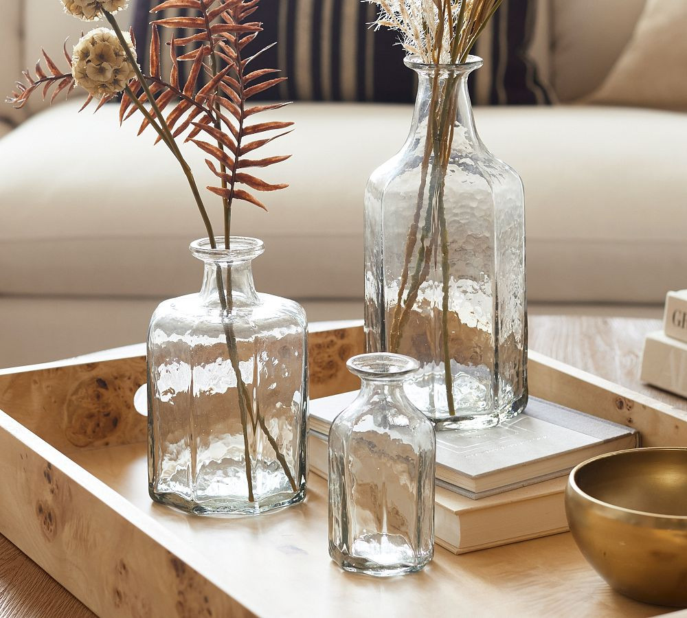 Handcrafted Café Hammered Glass Vase | Pottery Barn (US)