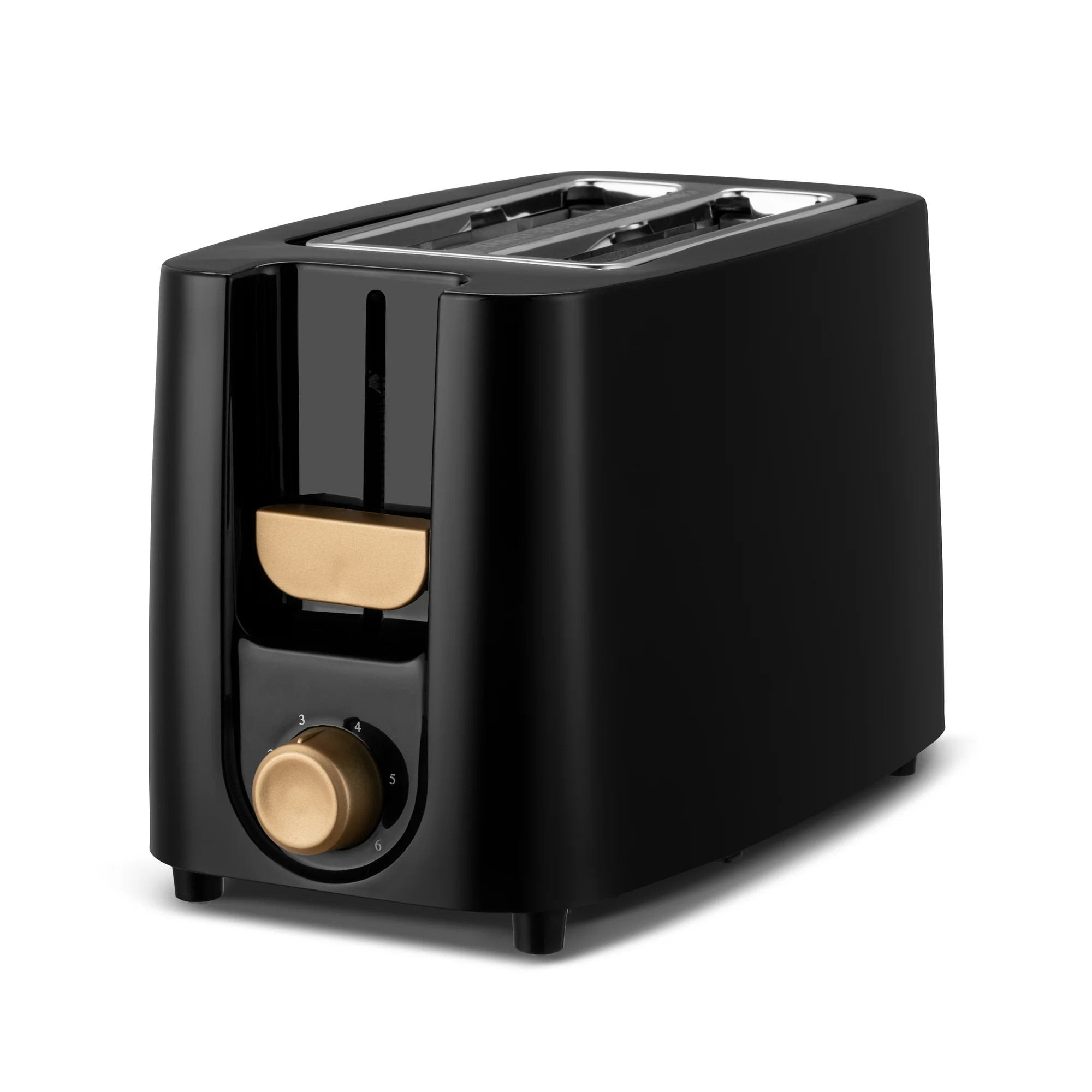 Collezioni 2-Slice Toaster Black and Gold | Walmart (US)
