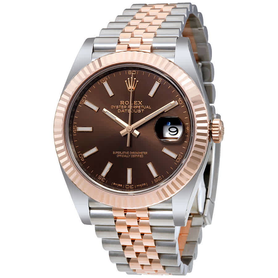 Rolex Datejust Chocolate Dial Steel and 18K Everose Gold Jubilee Mens Watch 126331CHSJ | Jomashop.com & JomaDeals.com