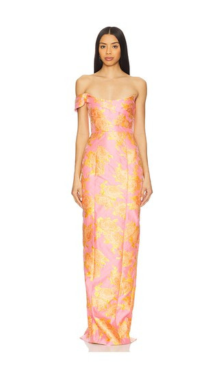 Jackson Gown in Pink Multi | Revolve Clothing (Global)