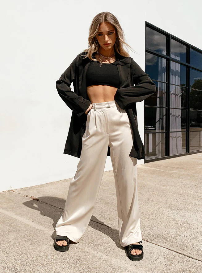 Amalia Pants Beige | Princess Polly US