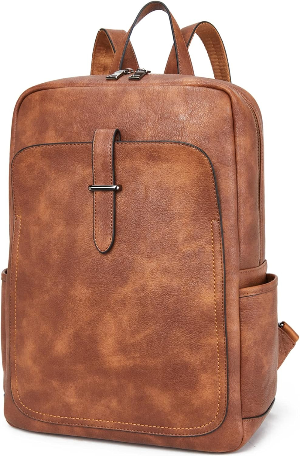 Amazon.com: BROMEN Laptop Backpack Purse for Women Vegan Leather Travel 15.6 inch Computer Bag Fa... | Amazon (US)