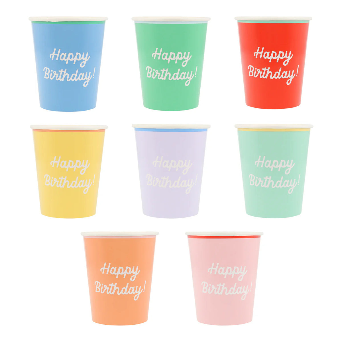 Mixed Happy Birthday Cups | Get Gatherings