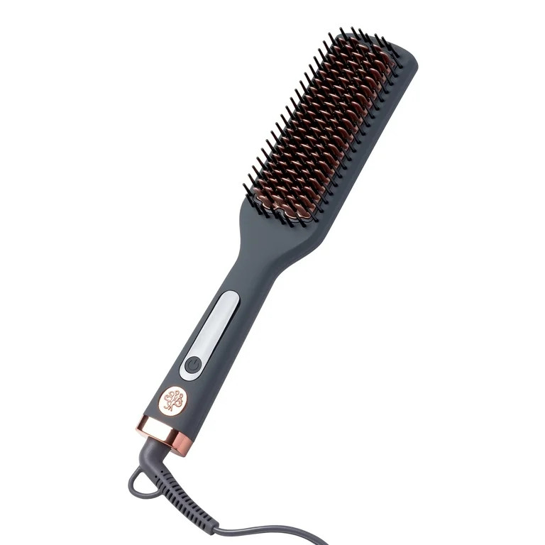 Hairitage Smooth Sailing Heated Ceramic Hair Brush for Straightening, Detangling & Salon Blowout ... | Walmart (US)