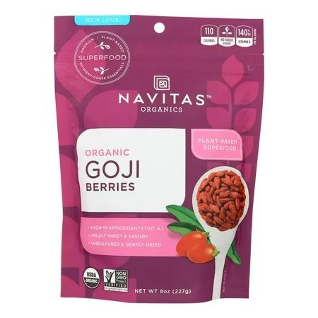 Navitas Naturals Goji Berries - Organic - Sun-Dried - 8 oz - case of 12 | Walmart (US)