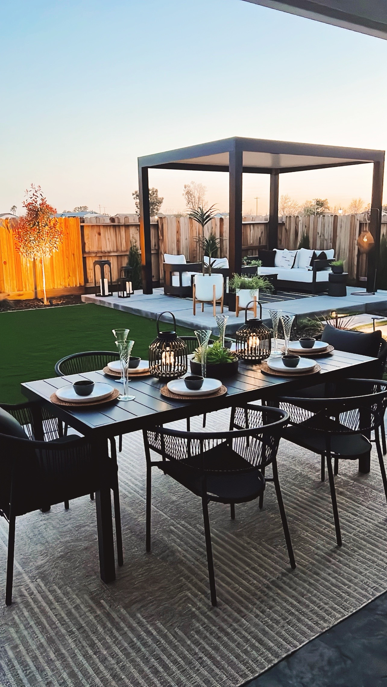 We turned our rectangle backyard into our backyard oasis including an area for alfresco dining and a little grilling corner! 

#LTKHome #LTKSaleAlert #LTKSeasonal