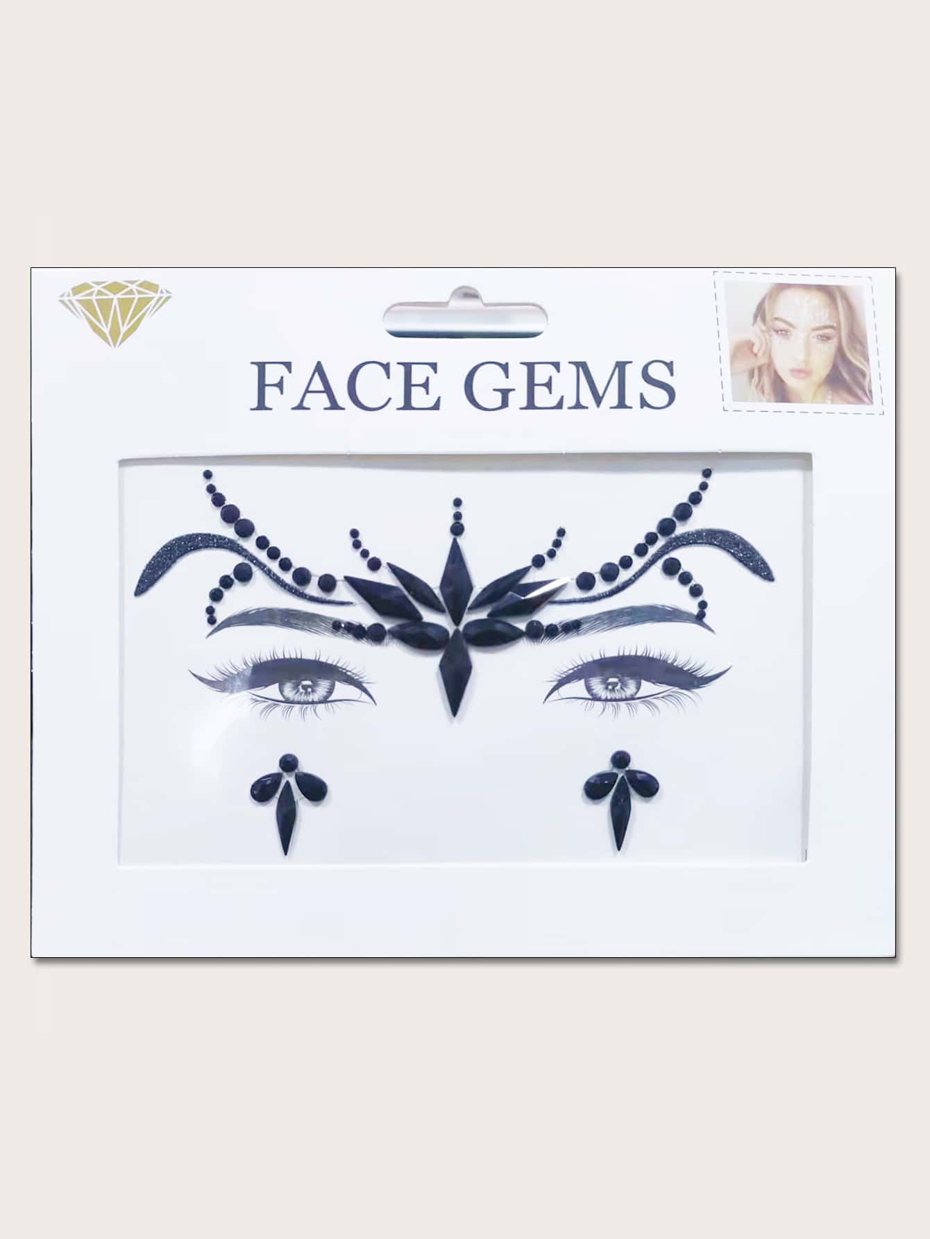 1sheet Rhinestone Eye Tattoo Sticker | SHEIN