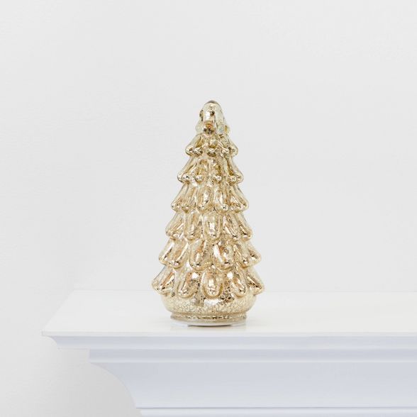 Small Mercury Glass Christmas Tree Gold - Wondershop™ | Target