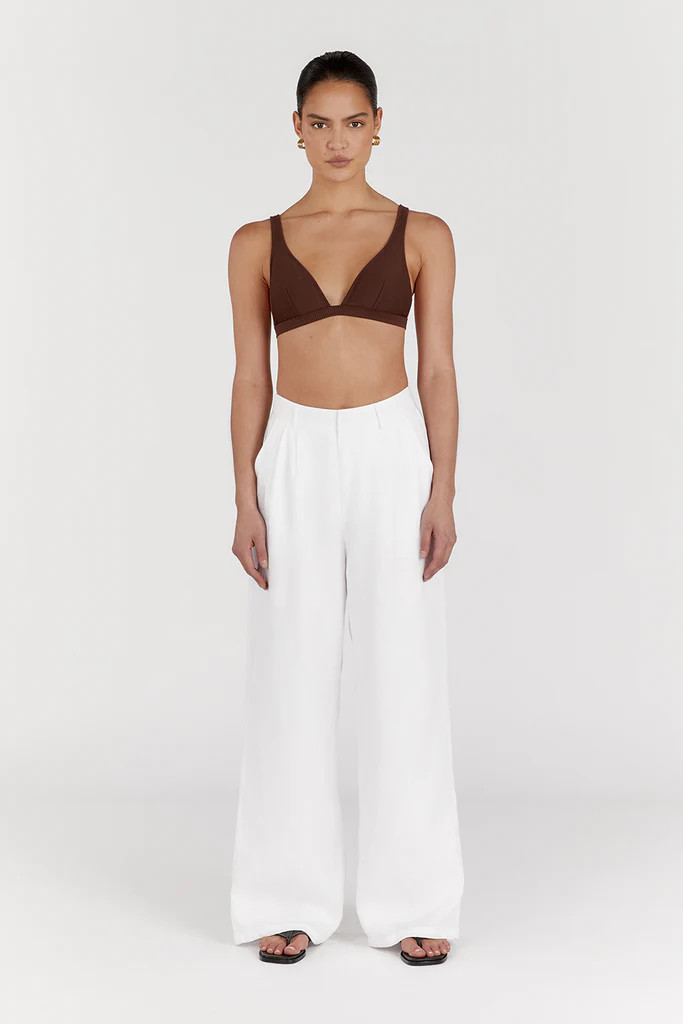 AMAYA CHOC TRIANGLE BIKINI TOP | DISSH