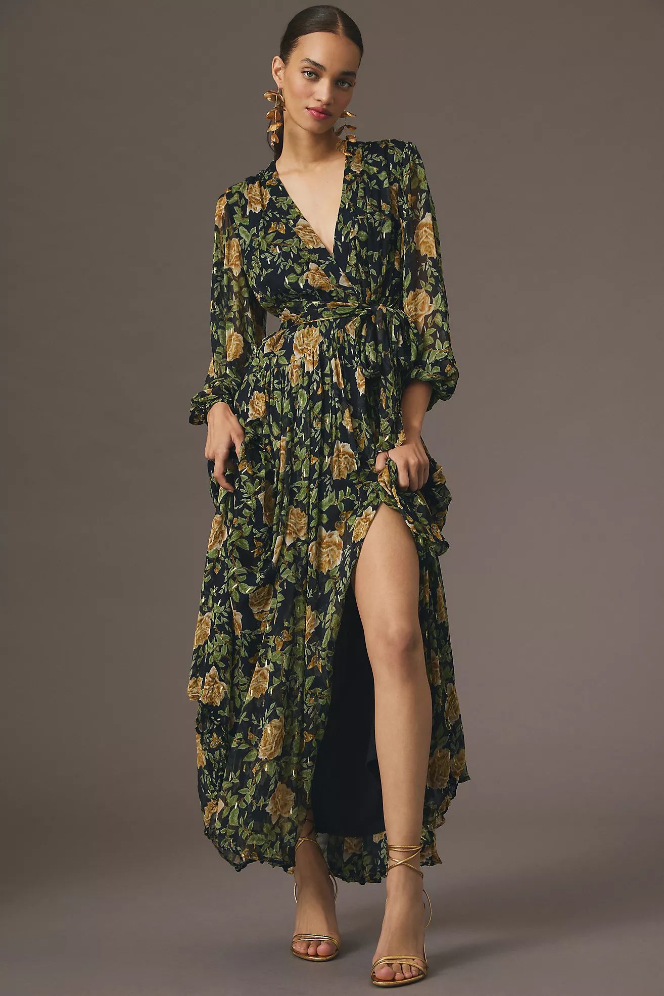 Erin Fetherston Faye V-Neck Wrap Dress | Anthropologie (US)