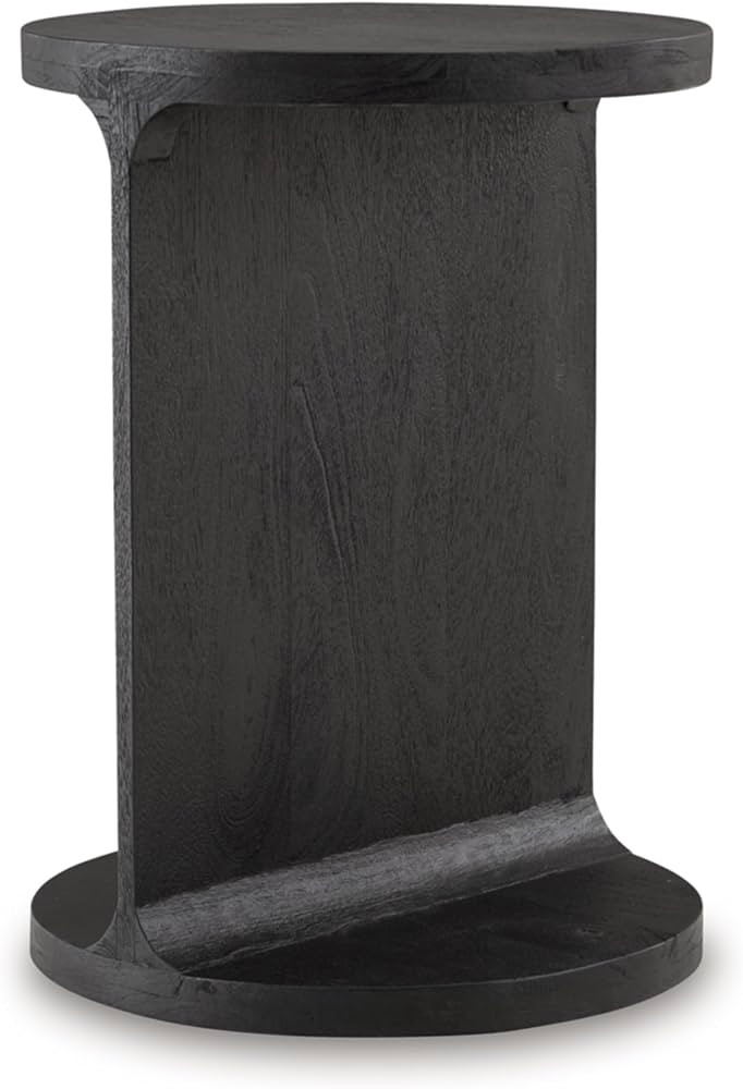 Signature Design by Ashley Adderley Contemporary Accent Table with Sandblasted Effect, Black | Amazon (US)