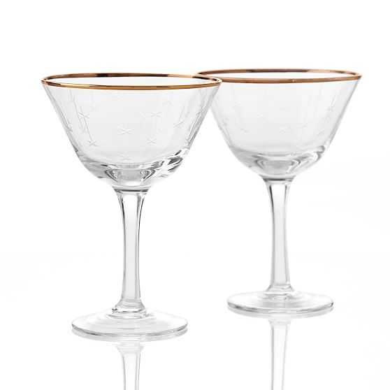 Stella Falling Star Champagne Coupe, Set of 2 | Mark and Graham