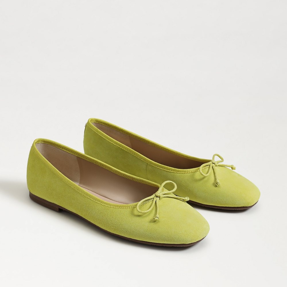 Alie Ballet Flat Green Limon Suede | Sam Edelman