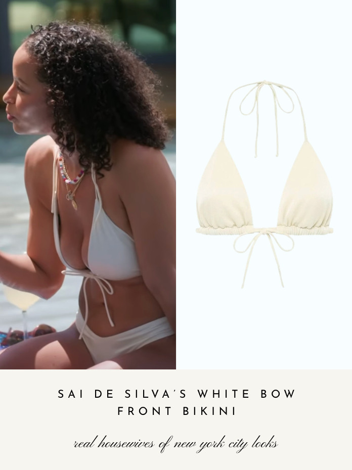 Sai De Silva's White Bow Front Bikini 

 