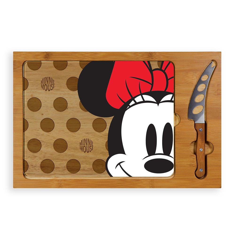 Minnie Mouse Glass Top Serving Tray and Knife Set | Disney Store