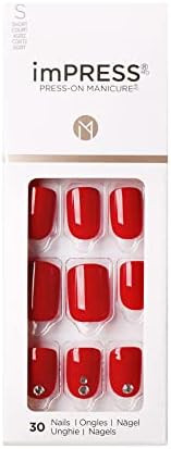 KISS imPRESS Press-On Manicure, Nail Kit, PureFit Technology, Short Press-On Nails, Square, Kill ... | Amazon (US)