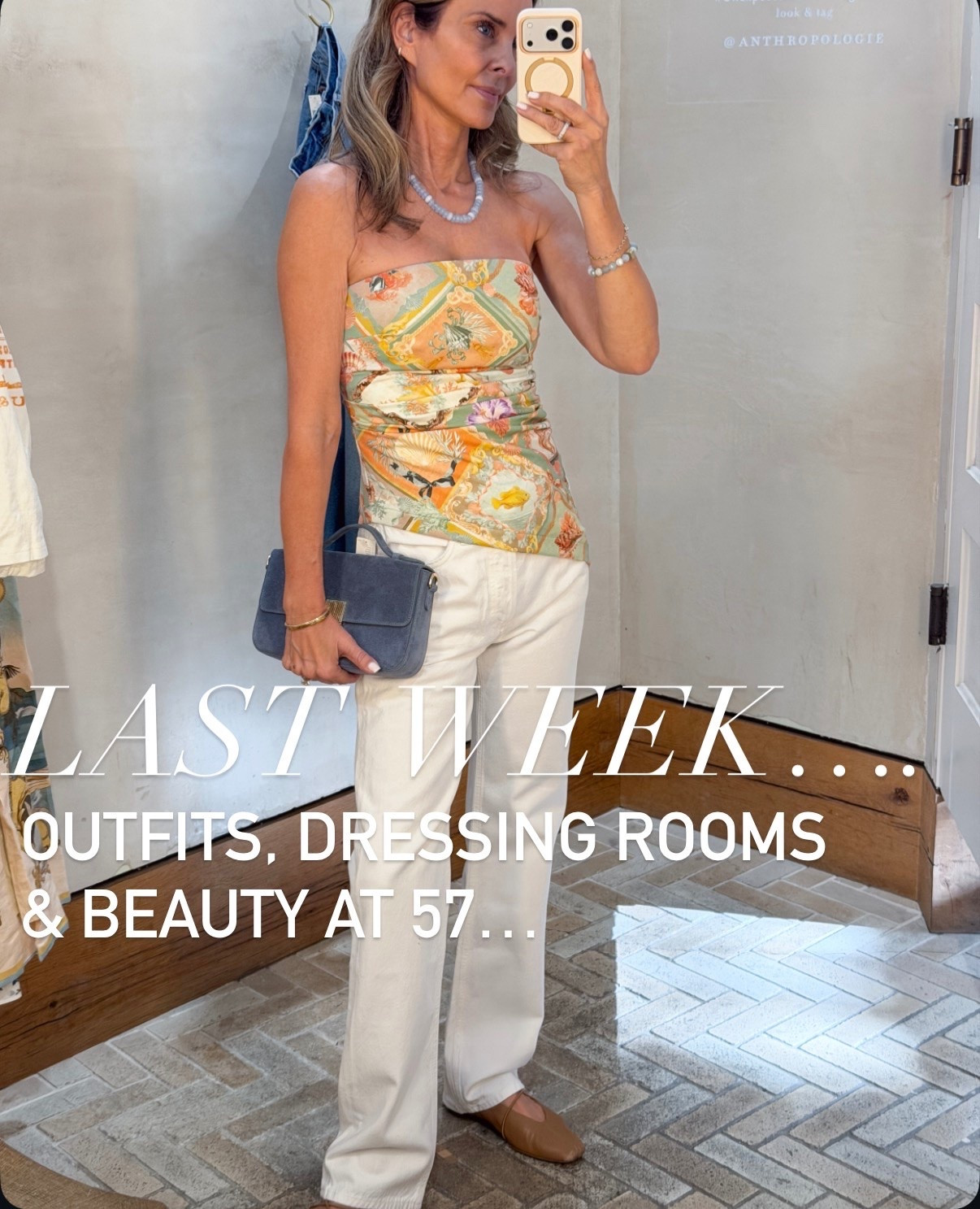 Soft knit top, size up, my true size is tight. XS 
-jeans TTS
-flats TTS 


@Anthropologie