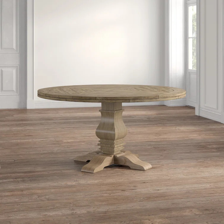 Cheatham 59.75'' Pine Solid Wood Pedestal Dining Table | Wayfair North America