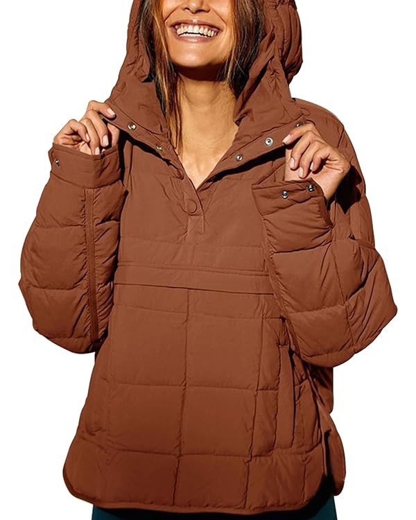 AMEBELLE Women's Oversized Hooded Puffer Jacket Quilted Lightweight Winter Warm Pullover Padded H... | Amazon (US)