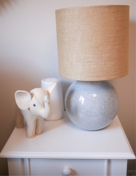 Accessories and white noise machine / nightlight for baby boy room. Blue rattan lamp and elephant decoration for boy nursery

#LTKbaby #LTKhome